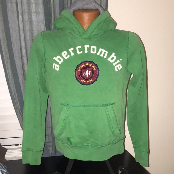 abercrombie kids Other - Abercrombie kids green pocketed thermal hooded sweatshirt Sz XL